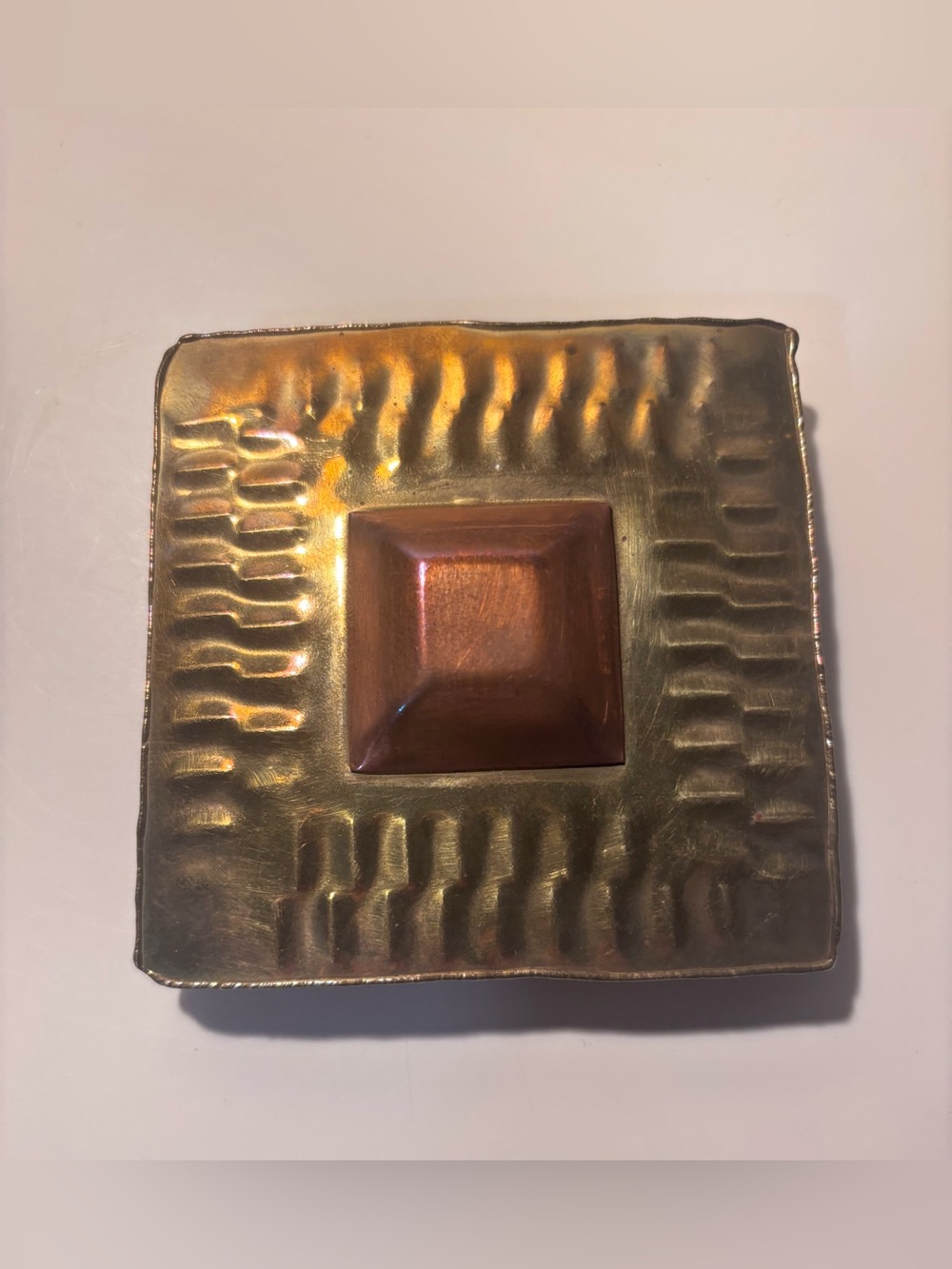 Vintage Copper-Tone Decorative Metal belt buckle